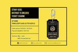 Stray Kids District 9 Unlock Ticket Charm In 2020 Ticket Stray Resin Diy