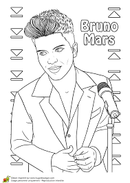 100% free coloring page of bruno mars. Dessin Coloriage Du Chanteur Bruno Mars Coloriage Dessin De Star Coloriage Gratuit