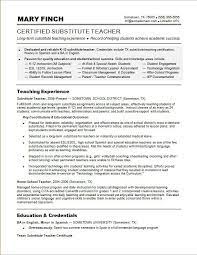 Substitute Teacher Resume Sample Monster Com