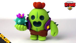 Making Brawl Stars Spike Clay Tutorial Clay Art Clay Art Clay Fondant Figures Tutorial