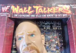 Vintage WWF WWE Stone Cold Steve Austin Wall Talkers 3D Talking Picture