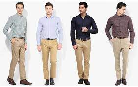 Men S Guide To Matching Pant Shirt Color Combination Looksgud Com Pants Outfit Men Brown Pants Men Khaki Pants Outfit Men