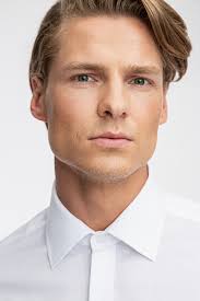 Biała gładka koszula bawełniana MARIO KDBR001327