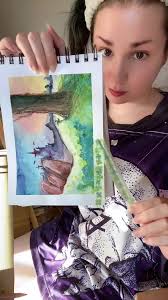 Hoy toca #acuarelas con mi libreta de #scketchbook #nuevas el paisaje ...