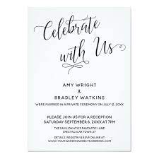 Celebrate With Us Elegant Post Wedding Reception Invitation Zazzle Com Wedding Reception Invitations Reception Only Invitations Reception Invitations