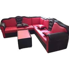 The coffee table is the glue that brings the style and the social aspects of a living room or family room together. Buy Mab Tufted Faux Leather 4 Seat L Shape Sectional Sofa Couch Set With Ottoman Coffee Table Red Black Online In Uae Sharaf Dg