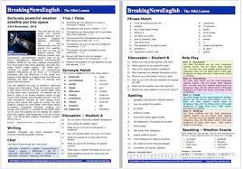 Weather.gov > recorded weather forecasts. Breaking News English 2 Page Mini Lesson Weather Forecast