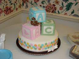 Baby Block Baby Shower Cake Baby Blocks Cake Baby Shower Cakes Baby Blocks Baby Shower