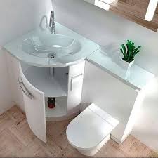 Small bathroom remodel into contemporary neutral bathroom with walk in shower and two wall hanging. Corner Bathroom Sink 13 Life Ideas