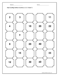 Skip counting by 4s to 120; Skip Counting Vertical Count By 2 3 5 10 And 11 Worksheet