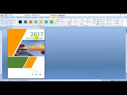 Mendesain Cover Buku Dengan Aplikasi Ms Word 2007 Youtube