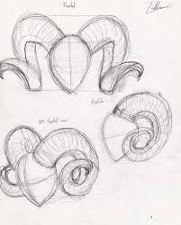 How To Draw Horns Sketches Sketch Book Drawing Reference
