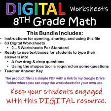 Where you can practice questions on the particular topic. 8th Grade Math Worksheets Homework For Google Classroom Distance Learning
