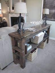 Iron Bar Driftwood Set Rustic Chic Living Room Diy Sofa Table Home Decor