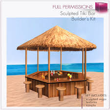 Check spelling or type a new query. Second Life Marketplace Full Perm Sculpted Tiki Bar Textured Beach Bar Builder S Kit Set