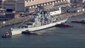 Where is the USS New Jersey? Historic battleship arrives in Paulsboro, NJ,  before returning to Camden after undergoing maintenance - 6abc Philadelphia