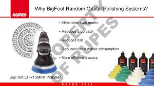 bigfoot polishing system comparisons rupes usa