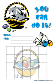 April Behavior Charts Printable April Sticker Charts And