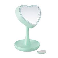 Le Led Makeup Mirror Lights Heart Shape Touch Control 1 3x Magnifying 7 Colors Lighted Vanity Mi Led Makeup Mirror Makeup Mirror With Lights Mirror With Lights