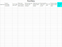 printable food diary