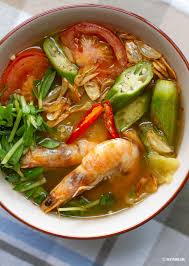 Vietnamese Sweet Sour Shrimp Soup With Pineapple Canh Chua Tom Nau Thom Vietnamese Home Cooking Recipes