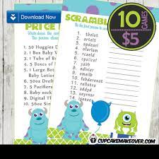 Monsters Inc Baby Shower Games Cupcakemakeover Monsters Inc Baby Shower Monsters Inc Baby Monster Baby Showers