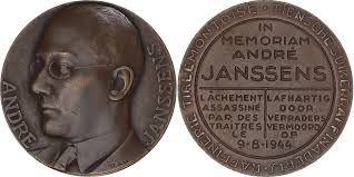 Belgium, Medal, André Janssens assassiné, Business & industry, 1944, Rau