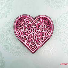 Free Free 148 Jennifer Maker Layered Heart Mandala SVG PNG EPS DXF File