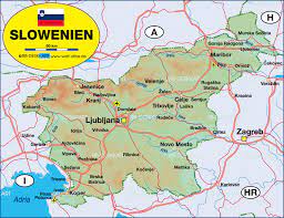 Slowenien liegt im südwestteil der balkanhalbinsel. Karte Von Slowenien Land Staat Welt Atlas De