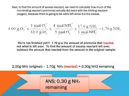 The excess reactant (or excess reagent) is the reactant that is initially present in a greater amount than will eventually be reacted. Ppt Excess And Limiting Reagents Powerpoint Presentation Free Download Id 2567858