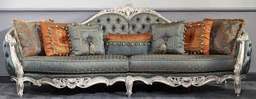 Auch getrennt erwerbbar (einzel fauteuil: Casa Padrino Luxus Barock Sofa Dunkelturkis Gold Silber 310 X 99 X H 113 Cm Prunkvolles Chesterfield Wohnzimmer Sofa Im Barockstil