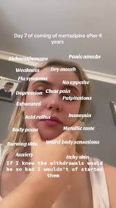 Stopping Taking Mirtazapine