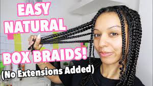 The braided tipsy tail appears super charming and trendy. Easy Natural Curly Hair Box Braids Protective Style No Added Hair Youtube