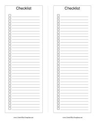 2 column to do checklist