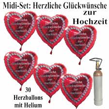 Wahre worte und bedeutungsvolle sprüche. Midi Set 30 Herzballons Herzliche Gluckwunsche Zur Hochzeit