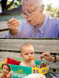 Crossing Paths: A Baby and His Grandfather