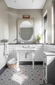 Black And White Cement Tile Bathroom Floor Beautiful Bathrooms With Black And White Cement Tile In 2020 Tile Bathroom Quirky Bathroom Modern Bathroom Tile