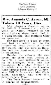 Obituaries from Wise County TX (1910-2022), Last Names That Begin A-B