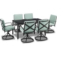 For a perfect finishing touch. Clarion Outdoor Dining Table And 6 Swivel Chairs American Signature Furniture