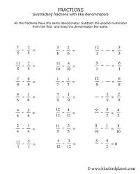 Free Printables For Kids Adding And Subtracting Fractions Math Fractions Worksheets Fractions Worksheets
