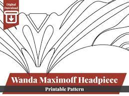 Wanda Maximoff Scarlet Witch Crown Headpiece Pattern Wandavision Cosplay Foam Pattern Headress Mask Marvel Eva Foam In 2021 Scarlet Witch Scarlet Witch Cosplay Witch Cosplay