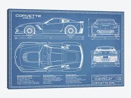 Some bedroom pop artists don't sound anything like each other. Corvette C7 Z06 Blueprint Canvas Art By Action Blueprints Icanvas