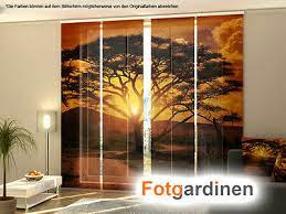 Home wohnideen schiebevorhang redfield 245 x 60 cm blickdicht flächenvorhang & schiebegardinen blickdicht. Fotogardinen Afrika Flachenvorhang Schiebegardinen Mit Motiv Massanfertigung Ebay