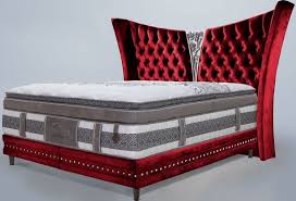 Boxspringbett Luxus Rot Bed Furniture Mattress