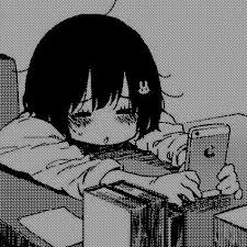 Black And White Anime Aesthetic Icon 