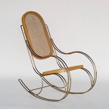 Rocking Chair In Metal Cane 1970s Rocking Chair Chair Cane Rocking Chair