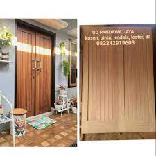 Harga pintu kamper samarinda oven, pintu kamper murah, kusen kamper samarind. Pintu Utama Minimalis Kayu Kamper 2 Pintu Kusen Kamper Shopee Indonesia