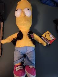The Simpsons BART SIMPSON Bad Boy Party Posse Stuffed Plush Doll 10 inch