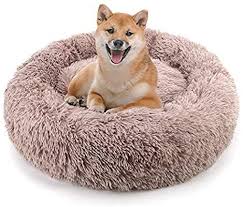 Amazon Com Noyal Donut Dog Cat Bed Soft Plush Pet Cushion Anti Slip Machine Washable Self Warming Pet Bed Improved Sleep For In 2020 Pet Cushions Cat Bed Pet Bed