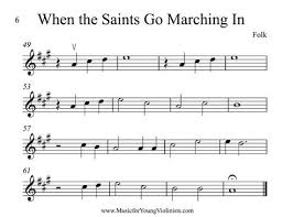 When The Saints Go Marching In Violin Songs Beginner Violin Songs Violin Music